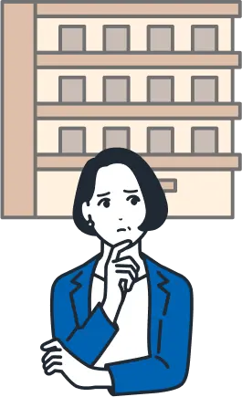 顎に手を当て悩む女性